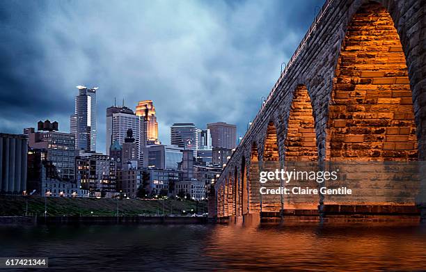 minneapolis - arch bridge stock pictures, royalty-free photos & images