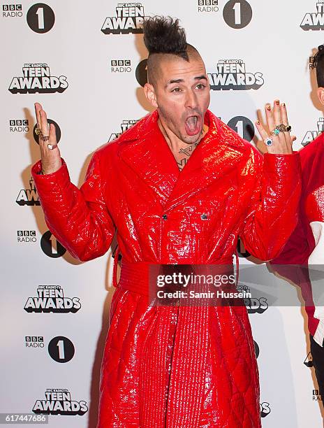 Cole Whittle of DNCE attends BBC Radio 1's Teen Awards at SSE Arena Wembley on October 23, 2016 in London, England.