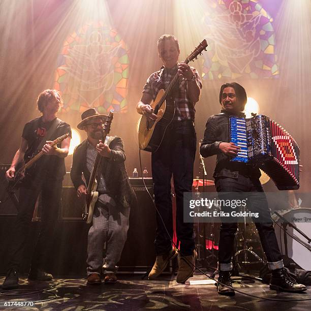 Sadler Vaden, Jimbo Hart, Jason Isbell and Derry deBorja perform at The Joy Theater on October 22, 2016 in New Orleans, Louisiana.