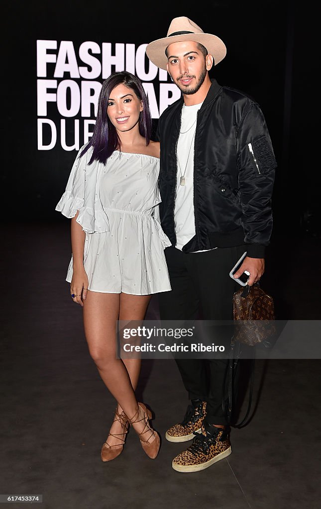 Tala Samman and Mahmoud Sidani attend the Madiyah Al Sharqi show at ...