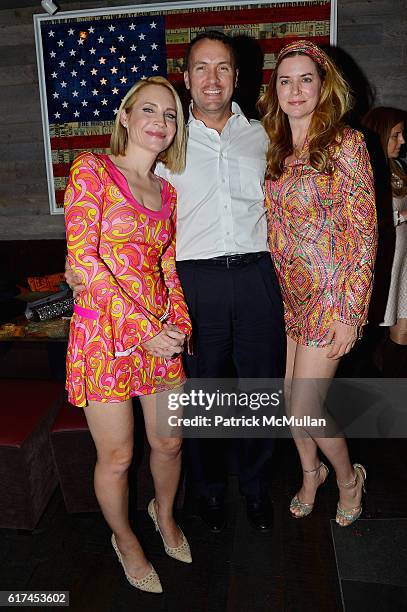 Andrea Canning, Tony Bancroft and Gigi Howard attend Andrea Greeven Douzet's Birthday Celebration at The Tuck Room on October 19, 2016 in New York...