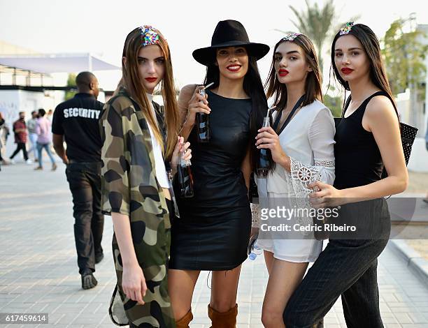 Guests attend Fashion Forward Spring/Summer 2017 at the Dubai Design District on October 23, 2016 in Dubai, United Arab Emirates.
