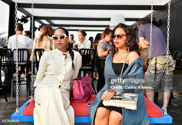 Guests attend Fashion Forward Spring/Summer 2017 at the Dubai Design District on October 23, 2016 in Dubai, United Arab Emirates.