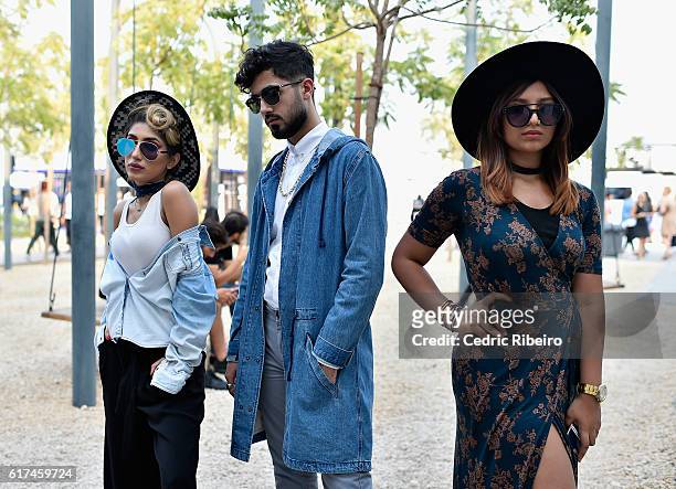 Guests attend Fashion Forward Spring/Summer 2017 at the Dubai Design District on October 23, 2016 in Dubai, United Arab Emirates.