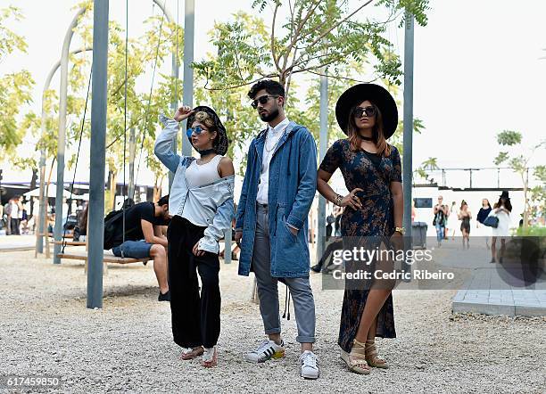 Guests attend Fashion Forward Spring/Summer 2017 at the Dubai Design District on October 23, 2016 in Dubai, United Arab Emirates.