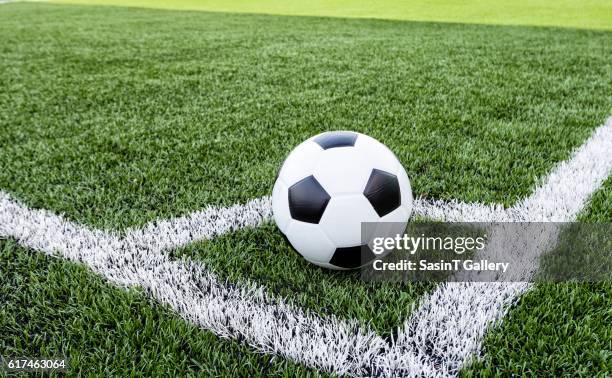 football field conner - sports pitch stock pictures, royalty-free photos & images