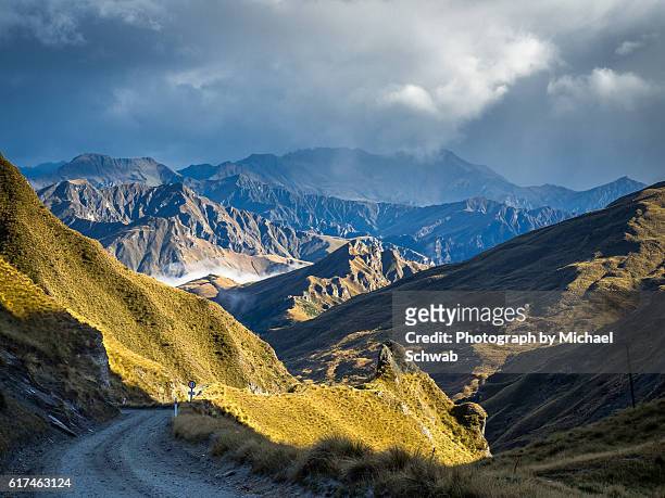 skippers canyon, new zealand - otago stock pictures, royalty-free photos & images