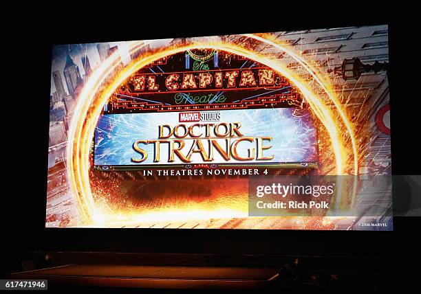 Marvel fan families and kids attend a special screening of Marvel Studios' "DOCTOR STRANGE" in 3D hosted by Stan Lee at the El Capitan Theatre on...