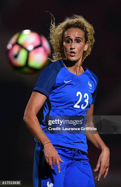 Kheira Hamraoui of France in action during the International Friendly between England and France at Keepmoat Stadium on October 21, 2016 in...