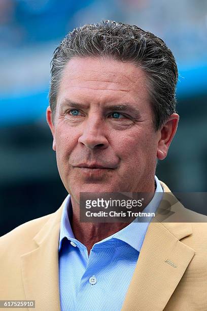 Hall of Famer Dan Marino looks on prior to a game against the Miami Dolphins at Hard Rock Stadium on October 23, 2016 in Miami Gardens, Florida.