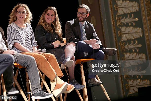 Rachel Grady, Heidi Ewing and Clay Tweel speak onstage during the Docs to Watch Panel during the 19th Annual Savannah Film Festival presented by SCAD...