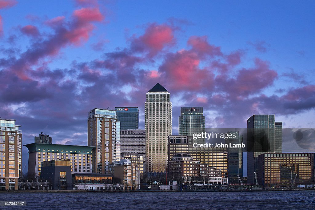 Canary Wharf, Isle of Dogs and River Thames