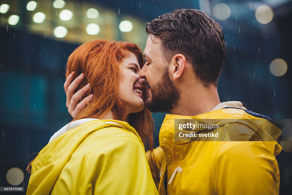 Rainy kiss