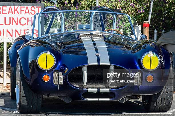 shelby cobra with snake eye headlights - ford cobra stock pictures, royalty-free photos & images