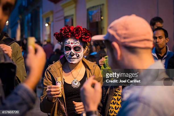 celebrating day of the dead in oaxaca, mexico - oaxaca stock pictures, royalty-free photos & images