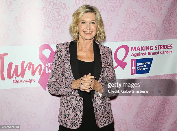 Entertainer Olivia Newton-John attends "Turn Up the Pink" champagne brunch benefiting Making Strides Las Vegas to raise awareness and support for...