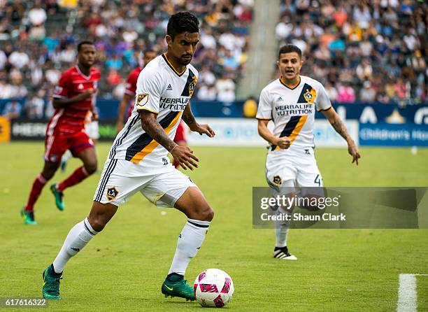 DeLaGarza of Los Angeles Galaxy during Los Angeles Galaxy's MLS match against FC Dallas at the StubHub Center on October 23, 2016 in Carson,...
