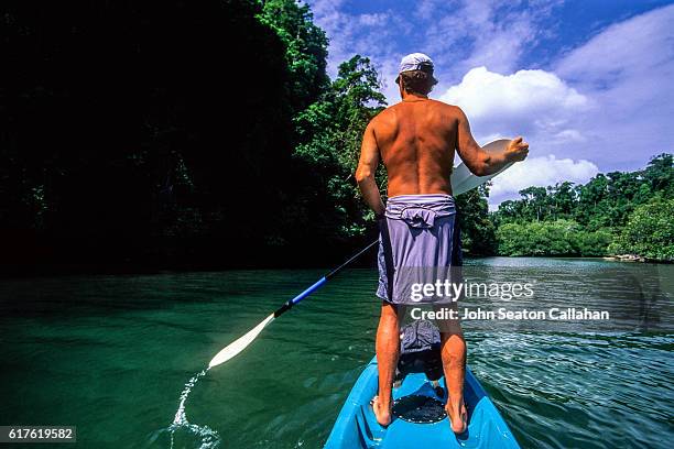 sea kayaking in the mergui archipelago - myanmar mergui stock pictures, royalty-free photos & images