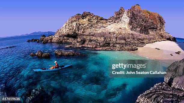 sea kayaking in the mergui archipelago - myanmar mergui stock pictures, royalty-free photos & images