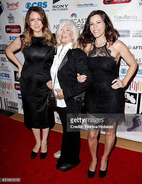 Connie Stevens and her daughters, Joely Fisher and Tricia Leigh Fisher , attend the 12th annual La Femme International Film Festival closing ceremony...