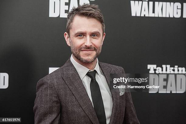 Chris Hardwick arrives at AMC presents live, 90-minute special edition of "Talking Dead" at Hollywood Forever on October 23, 2016 in Hollywood,...