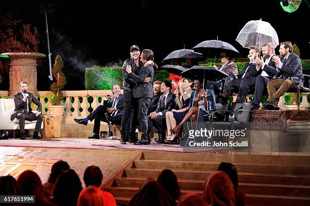 The cast and producers of 'The Walking Dead' speak onstage during AMC presents "Talking Dead Live" for the premiere of "The Walking Dead" at...