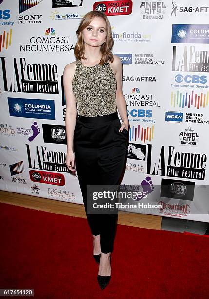 Kerris Dorsey attends the 12th annual La Femme International Film Festival closing ceremony at The Los Angeles Theatre Center on October 23, 2016 in...