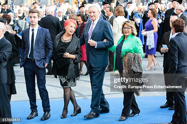 Rosa Maria Calaf, Luis del Olmo and Mercedes Gonzalez attend the Princesa de Asturias Awards 2016 ceremony at the Campoamor Theater on October 21,...