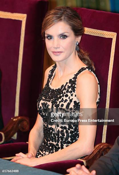 Queen Letizia of Spain attends the Princesa de Asturias Awards 2016 ceremony at the Campoamor Theater on October 21, 2016 in Oviedo, Spain.