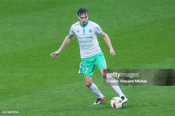 Ole Kristian Selnaes of Saint-Etienne during the Ligue 1 match between SM Caen and AS Saint-Etienne at Stade Michel D'Ornano on October 23, 2016 in...