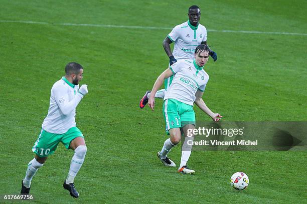 Ole Kristian Selnaes of Saint-Etienne during the Ligue 1 match between SM Caen and AS Saint-Etienne at Stade Michel D'Ornano on October 23, 2016 in...