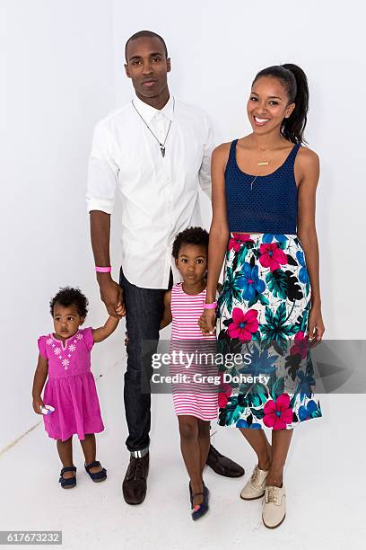 Actress Elizabeth Mathis and family arrive for the Elizabeth Glaser Pediatric AIDS Foundation's 27th Annual A Time For Heroes at Smashbox Studios on...