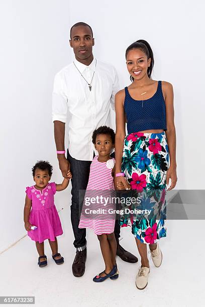 Actress Elizabeth Mathis and family arrive for the Elizabeth Glaser Pediatric AIDS Foundation's 27th Annual A Time For Heroes at Smashbox Studios on...