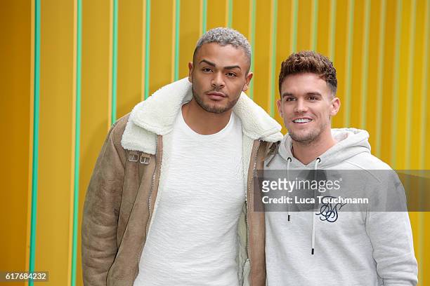 Nathan Henry and Gary Beadle arrive Geordie Shore cast launch Series 13 at MTV London on October 24, 2016 in London, England.