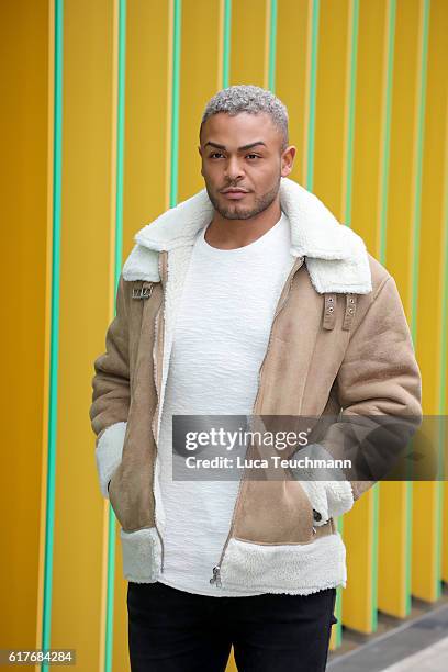Nathan Henry arrive Geordie Shore cast launch Series 13 at MTV London on October 24, 2016 in London, England.