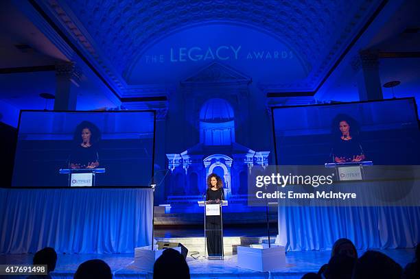 Actress Sherri Saum attends the 12th Annual Outfest Legacy Awards at Vibiana on October 23, 2016 in Los Angeles, California.