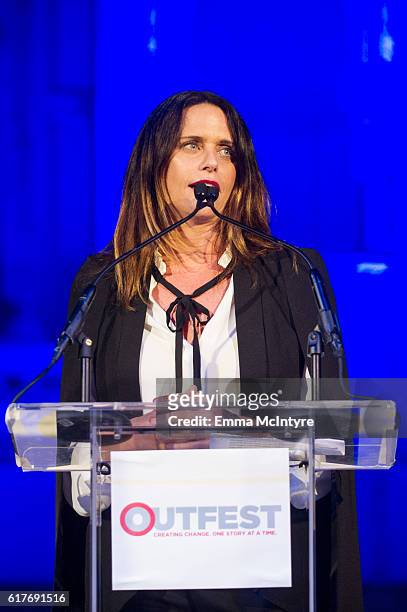 Actress Amy Landecker attends the 12th Annual Outfest Legacy Awards at Vibiana on October 23, 2016 in Los Angeles, California.