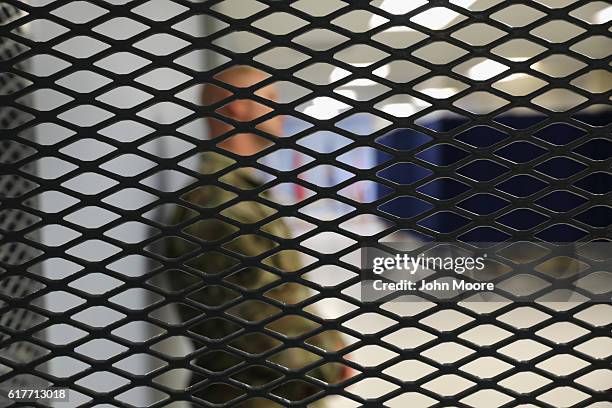 Medic stands in the detainee clinic of the "Gitmo" maximum security detention center on October 22, 2016 at the U.S. Naval Station at Guantanamo Bay,...