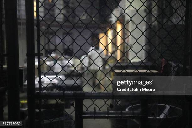 Prisoner paces before evening prayers at the "Gitmo" detention center on October 22, 2016 in Guantanamo Bay, Cuba. The U.S. Military's Joint Task...