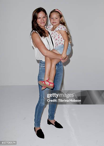 Kelly Overton and her daughter, Ever Morgan, attend the Elizabeth Glaser Pediatric AIDS Foundation's 27th annual 'A Time For Heroes' at Smashbox...