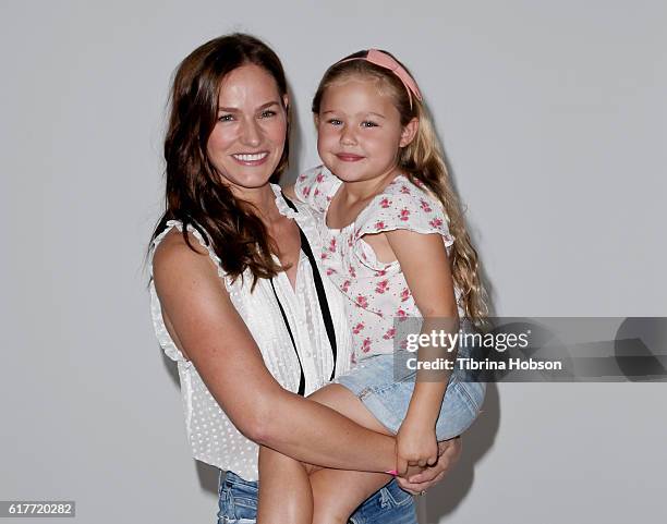 Kelly Overton and her daughter, Ever Morgan, attend the Elizabeth Glaser Pediatric AIDS Foundation's 27th annual 'A Time For Heroes' at Smashbox...