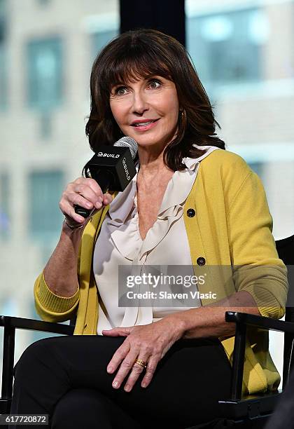 Mary Steenburgen discusses the FOX comedy "Last Man on Earth" at AOL BUILD at AOL HQ on October 24, 2016 in New York City.