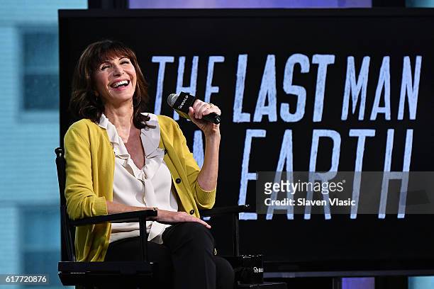 Mary Steenburgen discusses the FOX comedy "Last Man on Earth" at AOL BUILD at AOL HQ on October 24, 2016 in New York City.