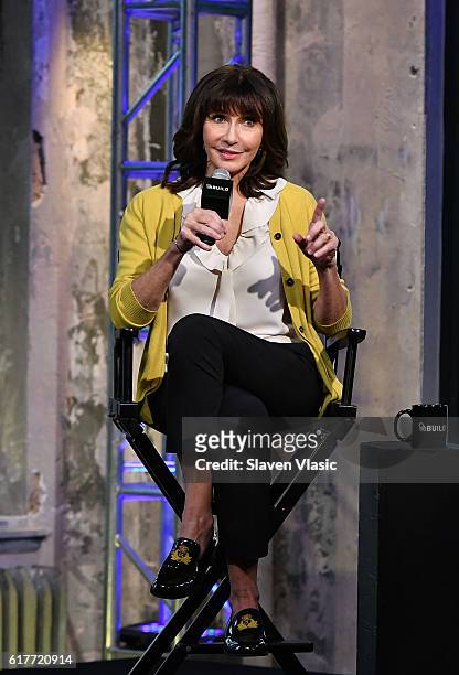 Mary Steenburgen discusses the FOX comedy "Last Man on Earth" at AOL BUILD at AOL HQ on October 24, 2016 in New York City.
