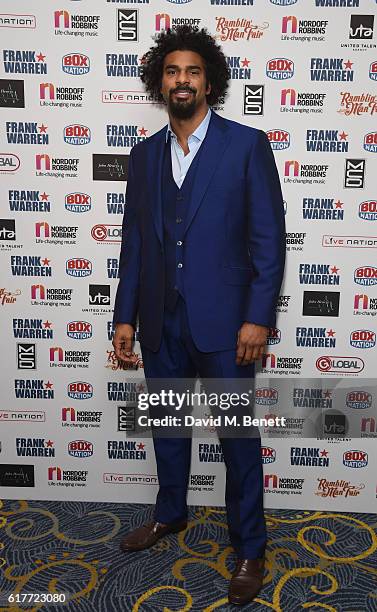 David Haye attends the Nordoff Robbins Boxing Dinner at the London Hilton Park Lane on October 24, 2016 in London, England.