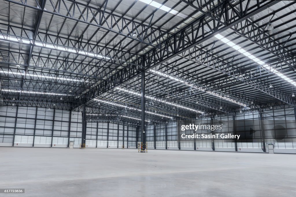 Interior of empty warehouse