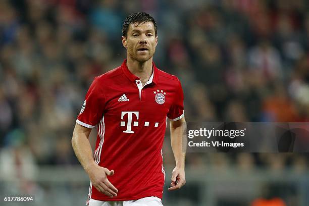 Xabi Alonso of Bayern Munichduring the Champions League group D match between FC Bayern Munich and PSV on October 19, 2016 at the Allianz Arena in...