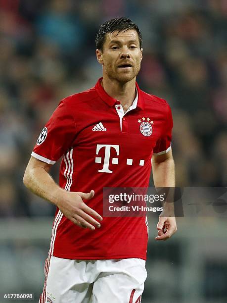 Xabi Alonso of Bayern Munichduring the Champions League group D match between FC Bayern Munich and PSV on October 19, 2016 at the Allianz Arena in...