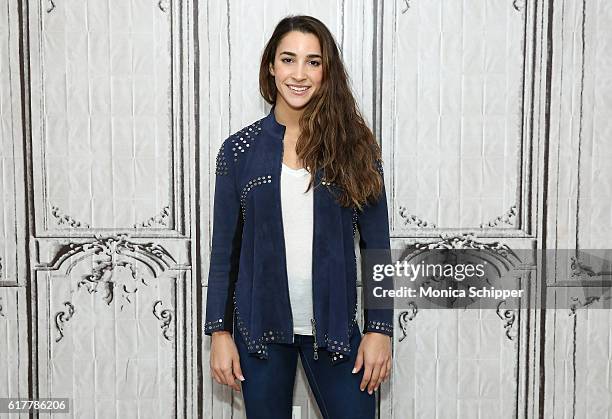 Olympic gymnast Aly Raisman attends The Build Series Presents Aly Raisman at AOL HQ on October 24, 2016 in New York City.