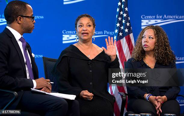 Debbie Allen speaks about gun violence at the Center for American Progress event "Debbie Allen On Arts and Lived Experience: Race, Violence, And...